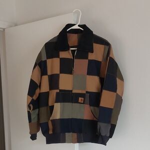 Checkered Jacket with Front Pocket